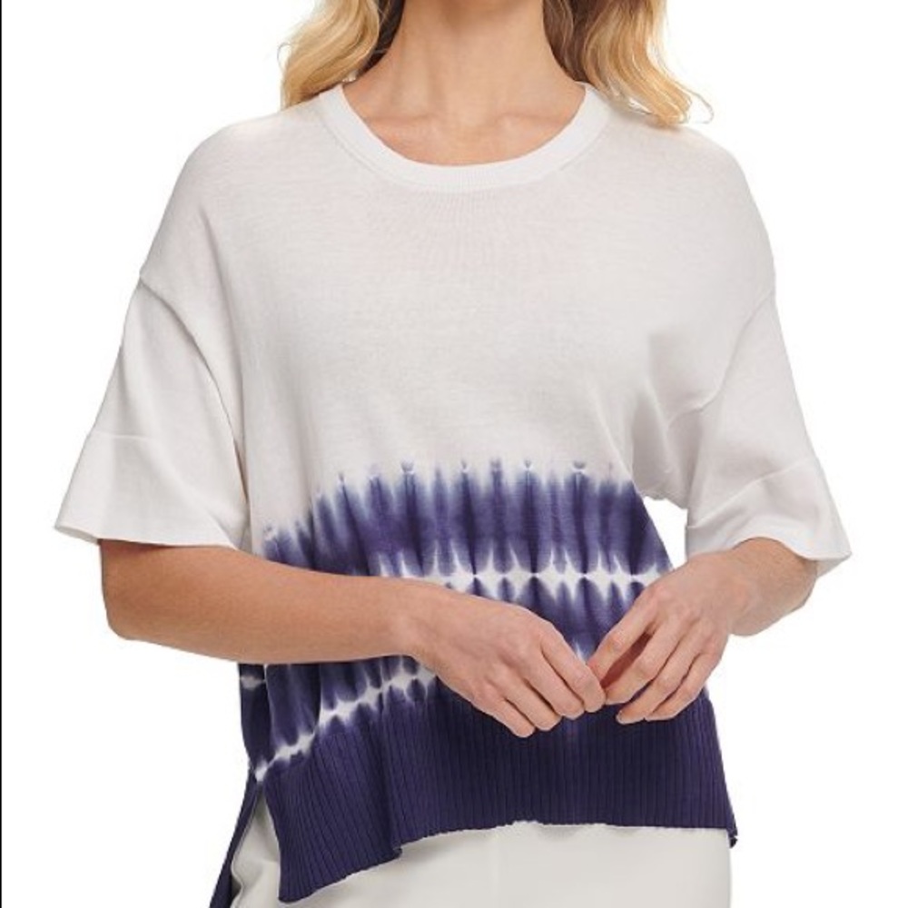 DKNY crew neck tie dye sweater shirt